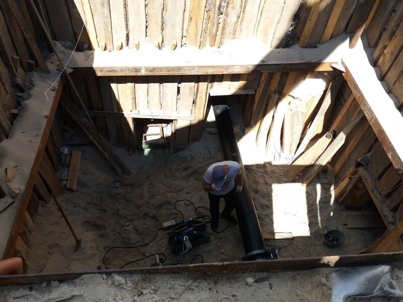 Штольня під інженерні комунікації — будівельні роботи